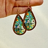 Acrylic Teardrop Dangle Earrings PW-WG3975F-01-1