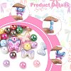 Round & Butterfly & Bowknot Acrylic & Brass Rhinestone Spacer Beads Findings Kits MACR-FS0002-46-2