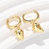 Brass Cubic Zirconia Hoop Earrings EJEW-Q015-01G-F-4