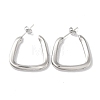 Triangle 304 Stainless Steel Stud Earrings for Women EJEW-I303-04P-1