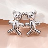 Brass Stud Earrings EJEW-R016-24P-2