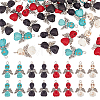 60Pcs 4 Colors Halloween Dyed Synthetic Turquoise Pendants FIND-AR0003-26-1