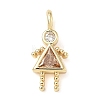 Brass Micro Pave Cubic Zirconia Pendants ZIRC-I356-17G-B04-1