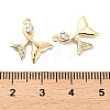 Brass Micro Pave Clear Cubic Zirconia Pendants KK-C054-16G-3