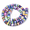 Handmade Polymer Clay Beads Strands CLAY-R089-6mm-079-2