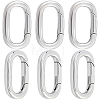 6Pcs Stainless Steel Spring Gate Rings STAS-BBC0008-34C-1