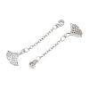 Brass Micro Pave Clear Cubic Zirconia Pendants KK-H257-02P-2