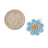 Glass Seed Beaded Flower Pendants PALLOY-MZ01181-3