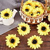 20Pcs Cloth Sunflower AJEW-CP0001-83-4