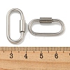 304 Stainless Steel Screw Carabiner Lock Charms STAS-C092-01A-P-3