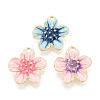 Rack Plating Alloy Enamel Pendants ENAM-T091-49M-G-1
