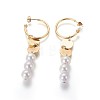 304 Stainless Steel Dangle Stud Earrings EJEW-E240-09-2