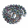 Electroplate Transparent Glass Beads Strands EGLA-N002-34A-D02-2