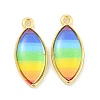 Rainbow Color Opaque Resin Pendants KK-M290-04A-G-1