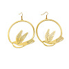 201 Stainless Steel Dangle Earrings FS-WG439CD-02-2