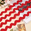 9 Yards Polyester Wavy Fringe Trim Ribbon OCOR-XCP0002-90B-3