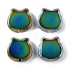 Electroplate Two Tone Glass Mood Beads GLAA-Z007-12B-1
