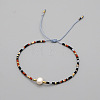 Adjustable Glass Seed Bead Braided Bead Bracelets for Women VT9382-21-1