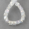 Electroplate Glass Beads Strands LS-EGLA-R030-6x6mm-20-2