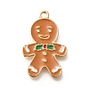 Christmas Theme Alloy Enamel Pendants ENAM-Q509-02KCG-04-1