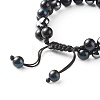 Stone Multi-strand Braided Bead Bracelet for Men Women BJEW-JB06916-6