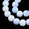 Two Tone Opaque Baking Painted Glass Beads Strands DGLA-Q027-8mm-03-3