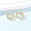 Two-layer C-Shaped Brass Cuff Earrings EJEW-G445-01G-1