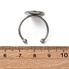 304 Stainless Steel Open Cuff Ring Components STAS-S134-01P-F02-3