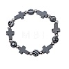 Synthetic Non-magnetic Hematite & Natural Gemstone Beads Stretch Bracelets for Women Men TK7593-1