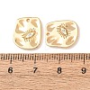 Brass Micro Pave Clear Cubic Zirconia Charms CU-CBAD58F-01G-2