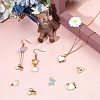 10Pcs 5 Style Real Real 18K Gold Plated Plated Brass Charms FIND-CN0001-28-4