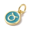 Real 18K Gold Plated Brass Enamel Charms KK-L216-001G-D05-2