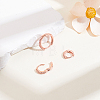 12Pcs 3 Styles Brass Rhinestone Hoop Earrings EJEW-GA0001-14-4