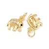 Brass Micro Pave Clear Cubic Zirconia Charms KK-H292-56A-G-2