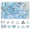 219Pcs 12 Styles Acrylic Beads with 1 Roll Strong Stretchy Beading Elastic Thread OACR-FS0001-58-1