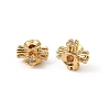 Brass Clear Cubic Zirconia Beads KK-D106-07G-2