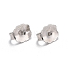 Anti-Tarnish Rhodium Plated Sterling Silver Ear Nuts X-STER-E041-11B-3