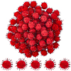 120Pcs Handmade DIY Doll Craft Pom Pom Balls FABR-SC0001-01C-01-1