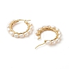 Natural Pearl Beads Brass Hoop Earrings EJEW-JE04565-8