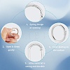 24Pcs 6 Styles Zinc Alloy Spring Gate Rings FIND-SP0001-11-6
