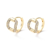 Brass Micro Pave Cubic Zirconia Hoop Earrings EJEW-P259-20G-1