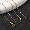 Ion Plating(IP) 304 Stainless Steel Cable Chain Necklaces NJEW-P248-01G-2