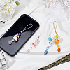 Glass & Porcelain & Acrylic Mobile Straps HJEW-DR00028-5