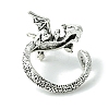 Dragon Alloy Open Cuff Rings X-RJEW-K275-22AS-3