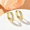 Brass Micro Pave Cubic Zirconia Hoop Earrings KK-CBA30C7-10G-1