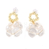 Natural Quartz Crystal Dangle Earrings EJEW-L286-06G-1