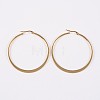 304 Stainless Steel Hoop Earrings X-EJEW-P040-20-B-1