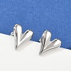 Non-Tarnish 304 Stainless Steel Heart Stud Earrings for Women EJEW-F300-09P-3