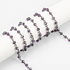 Handmade Glass Beaded Chains for Necklaces Bracelets Making AJEW-OC0001-78-5