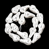 Electroplated Glass Shell Pearl Beads Strands BSHE-B009-B01-13x21mm-2